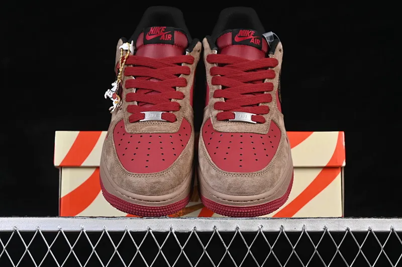 All categories Nk Air Force 1 Air Force series Nk Air Force 1 Low Air Force low-top Nike Air Force 1'07 Low Year of the Horse limited edition red suede Air Force 1 low-top casual sneakers XD0028-009